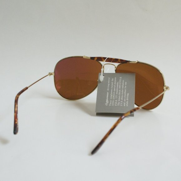 NWT Vintage 90's Aviator Metal Outsider Sunglasses (S.Gold) - Picture 3 of 4